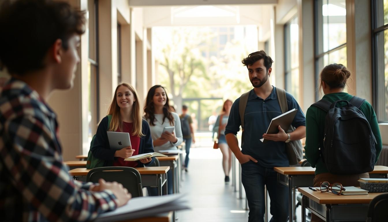Modern university campus for students