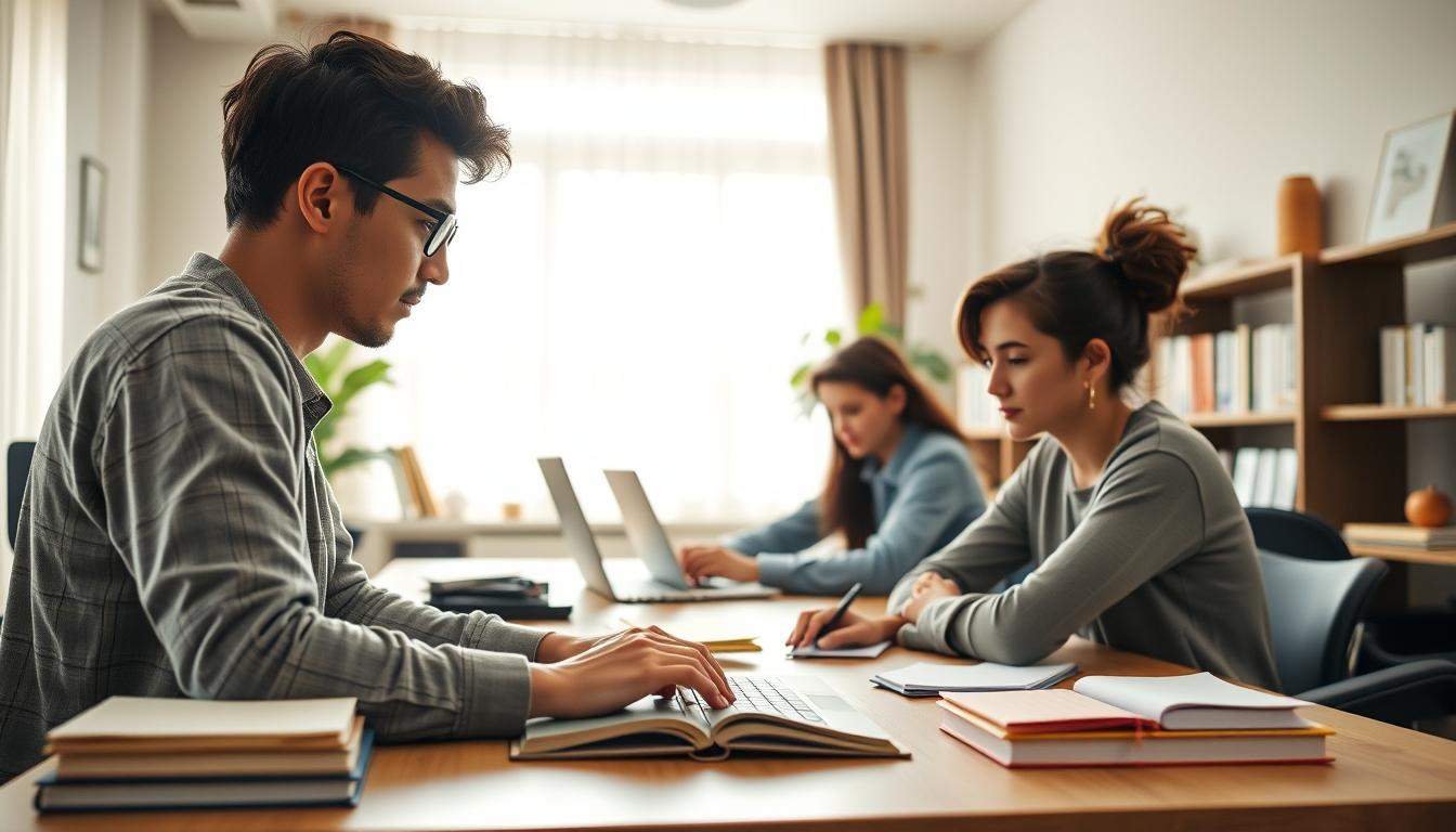 Student developing practical and academic skills